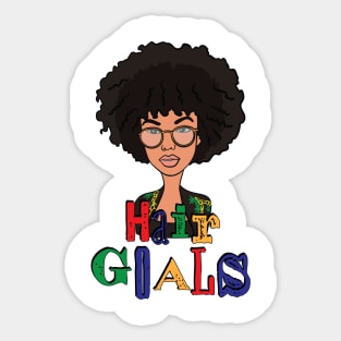 Natural Hair Goals for Black Girls Sticker